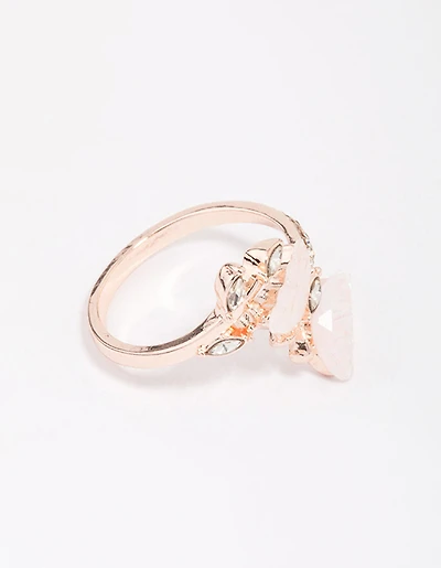 Rose Gold Butterfly Wrap Ring