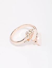 Rose Gold Butterfly Wrap Ring