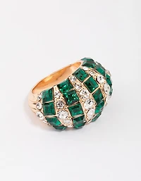 Bague émeraude dorée éblouissante