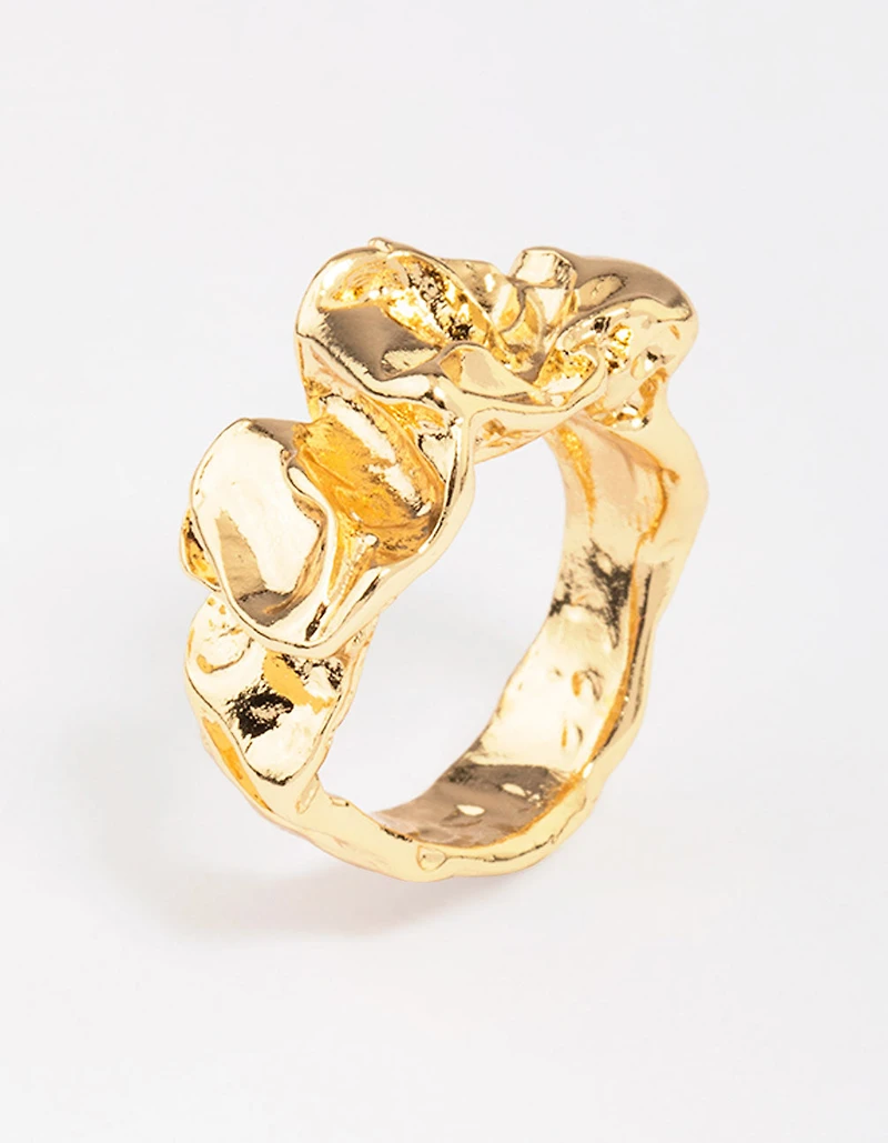 Anneau de bande en métal fondu plaqué or