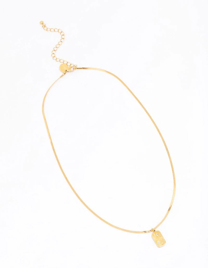 Waterproof Gold Plated Stainless Steel Stars Night Pendant Necklace
