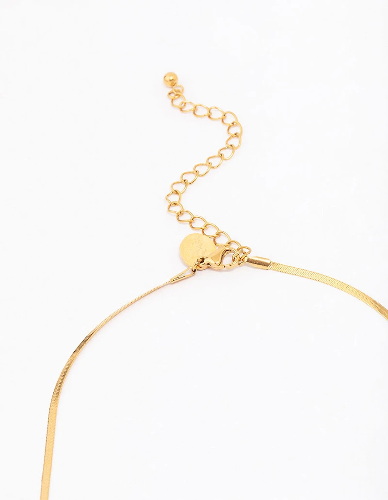 Waterproof Gold Plated Stainless Steel Stars Night Pendant Necklace