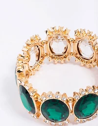 Grand bracelet circulaire en pierre en or