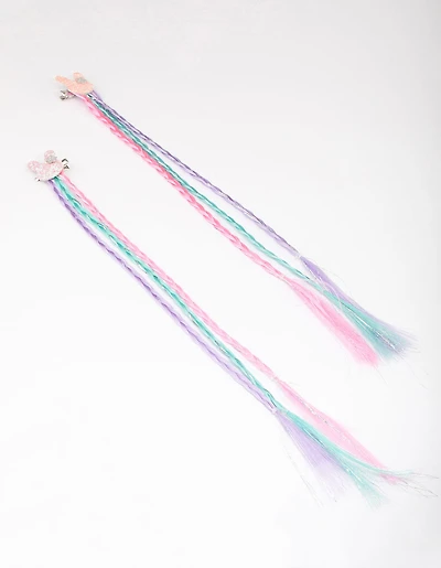 Pince pour extensions de cheveux tressées en forme de lapin pastel pour enfants