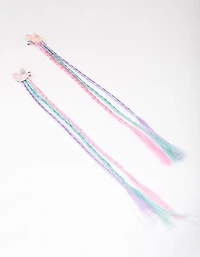 Pince pour extensions de cheveux tressées en forme de lapin pastel pour enfants