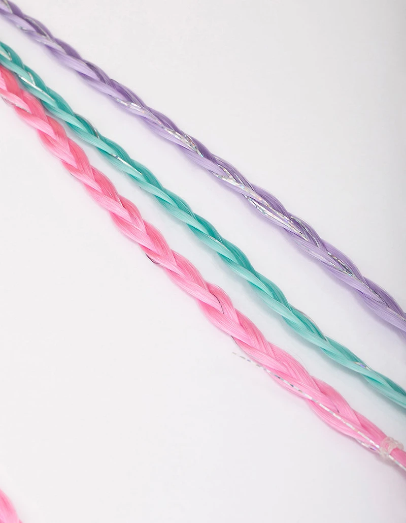 Pince pour extensions de cheveux tressées en forme de lapin pastel pour enfants