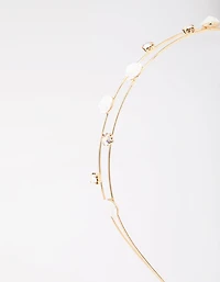 Kids Rose Gold Diamante Flower Headband