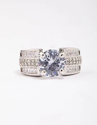 Silver Luxe Square Band Ring