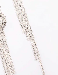 Silver Twisted Cup Chain Drop Earrings