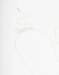 Kids Silver Butterfly & Heart Best Friends Necklace Pack