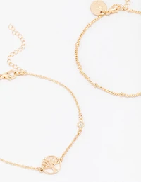 Gold Tree of Life Bracelet Pack
