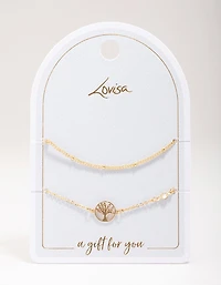 Gold Tree of Life Bracelet Pack