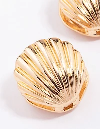 Gold Small Shell Stud Earrings