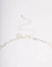 Silver Plated Coin Station Layered Necklace