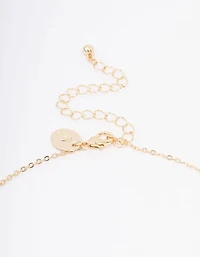 Gold Plated & Black Onyx Cross Necklace & Stud Earring Set