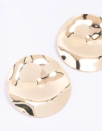 Boucles d’oreilles circulaires en or à clous