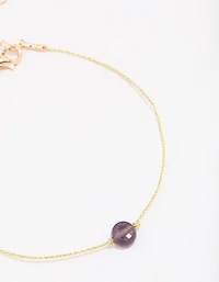 Gold Amethyst Bracelet
