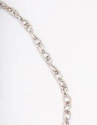 Silver Filigree Puffy Heart Necklace