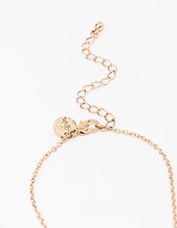 Antique Gold Multi Shape Heart Necklace