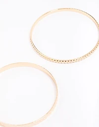 Gold Woven Bangle 3-Pack