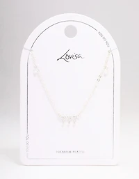 Silver Plated 777 Angel Number Cubic Zirconia Chain Necklace