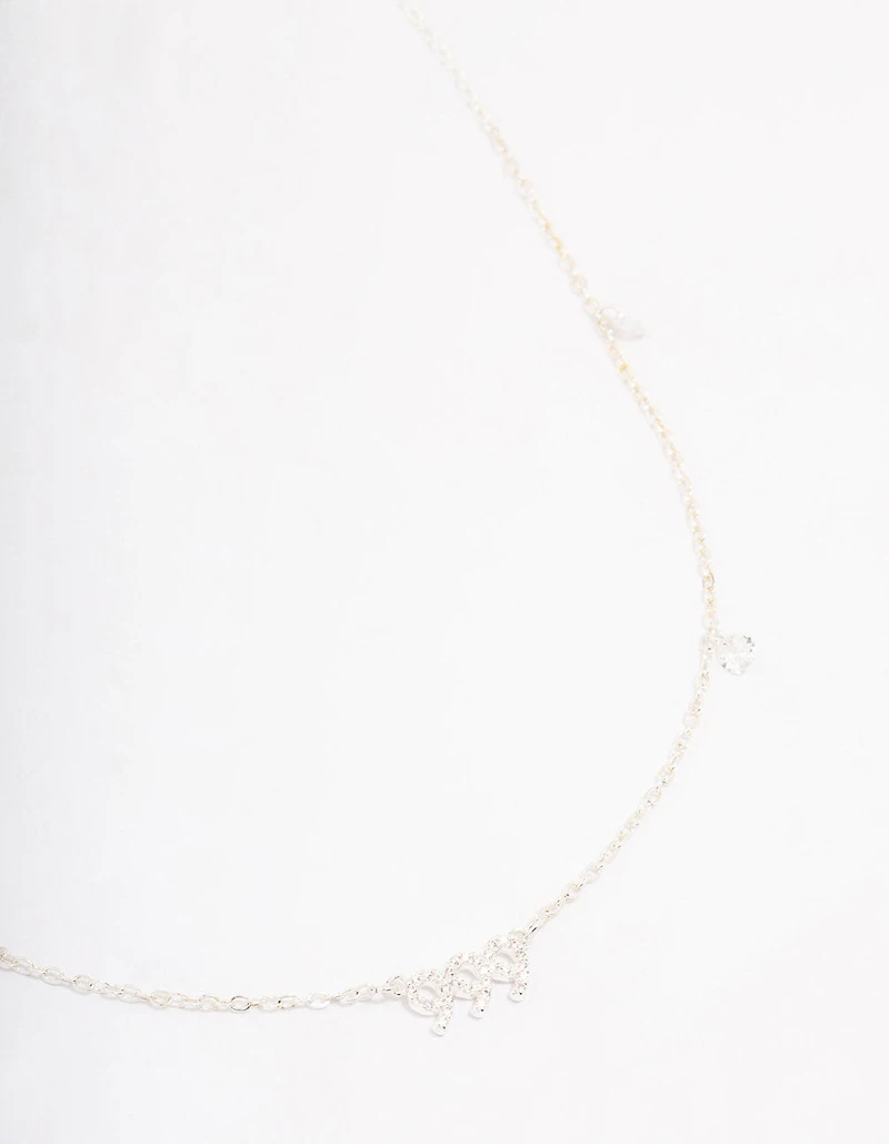 Silver Plated 999 Angel Number Cubic Zirconia Chain Necklace