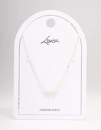Silver Plated 999 Angel Number Cubic Zirconia Chain Necklace