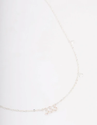 Silver Plated 333 Angel Number Cubic Zirconia Chain Necklace
