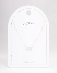 Silver Plated 333 Angel Number Cubic Zirconia Chain Necklace
