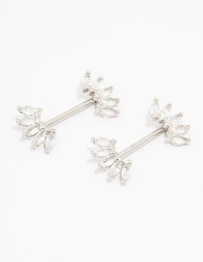 Piercing double mamelon pour éventail Marquise en acier chirurgical