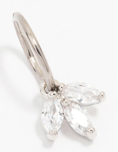 Piercing de nombril en titane Marquise