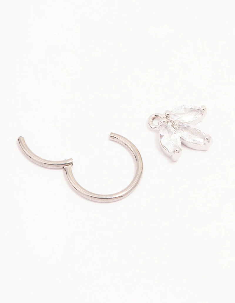 Piercing de nombril en titane Marquise