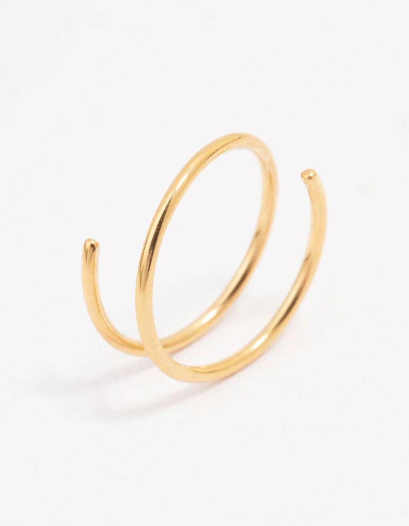 Gold Plated Titanium Twisted Nose Ring