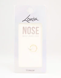 Gold Plated Titanium Twisted Nose Ring