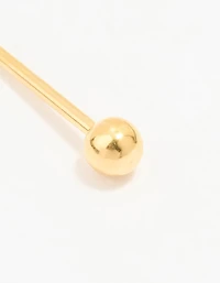 24KT Gold Plated Surgical Stainless Steel 3MM Ball Piercing Stud