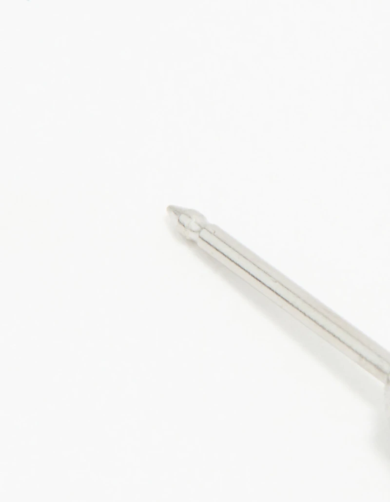 Stud cirquable cirquable en acier inoxydable de 3 mm en zircone cubique