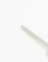 Stud cirquable cirquable en acier inoxydable de 3 mm en zircone cubique