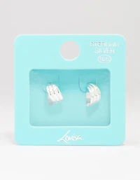 Boucles d’oreilles à cerceaux texturés en argent sterling
