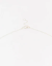 Sterling Silver Cubic Zirconia Bow Pendant Necklace