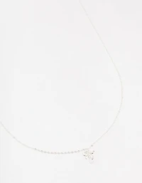 Sterling Silver Bow Pendant Necklace