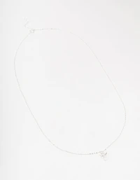 Sterling Silver Bow Pendant Necklace