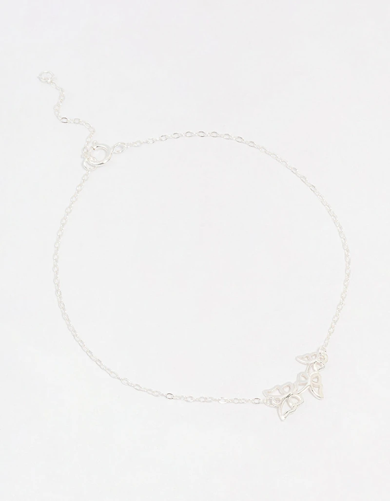 Sterling Silver Butterfly Chain Bracelet