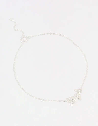 Sterling Silver Butterfly Chain Bracelet