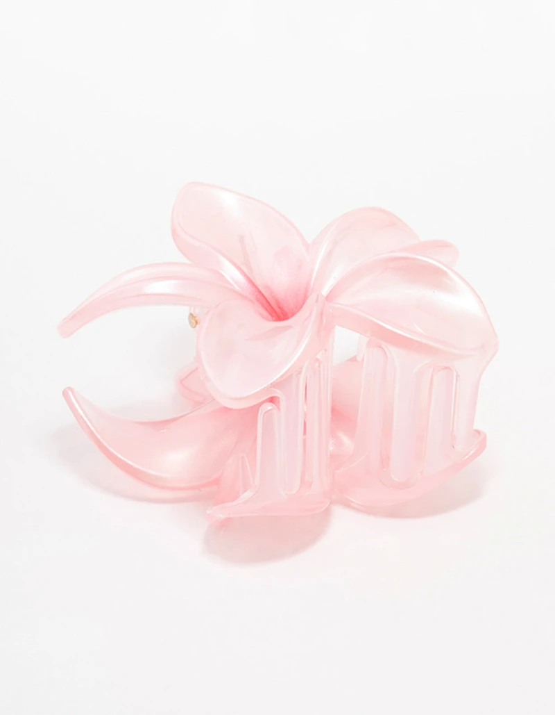 Pink Tropical Hair Claw Clip