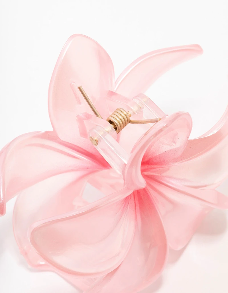 Pink Tropical Hair Claw Clip