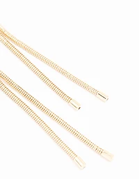 Gold Knotted Chain Drop Earrings