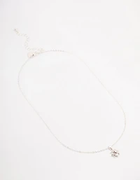 Silver Star Halo Czech Bohemia Crystal Necklace