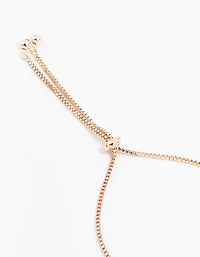 Rose Gold Mixed Czech Crystals Toggle Bracelet