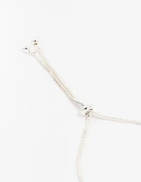 Silver Mixed Czech Crystal Toggle Bracelet