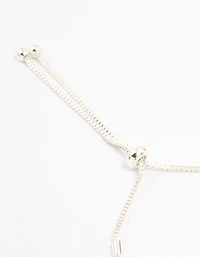 Silver Rectangle Halo Czech Crystal Toggle Bracelet